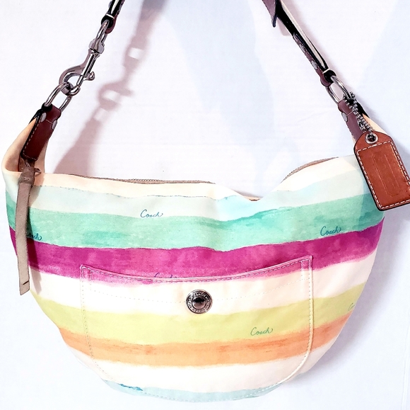 Coach Handbags - Coach 10022 Hampton Watercolor Hobo Bag